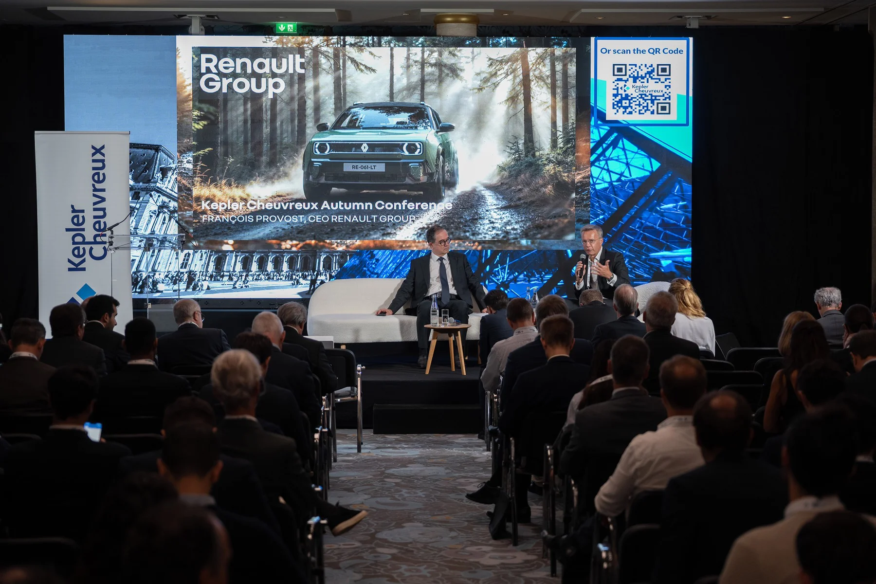 François Provost de Renault Group intervient devant le public de la Kepler Cheuvreux Autumn Conference